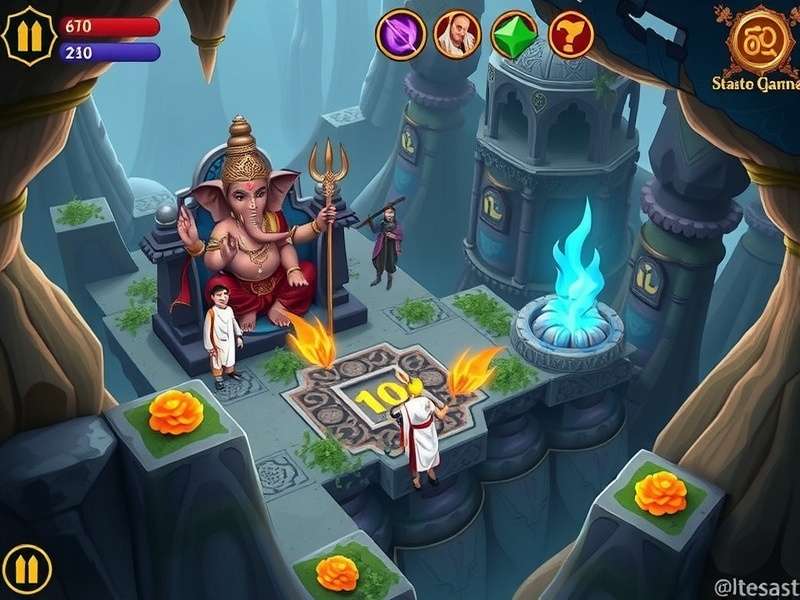 Ganesha S Holy Expedition gameplay screenshot showing mystical environments