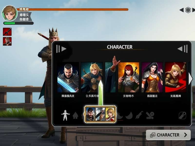 Sword King gameplay screenshot showing character combat