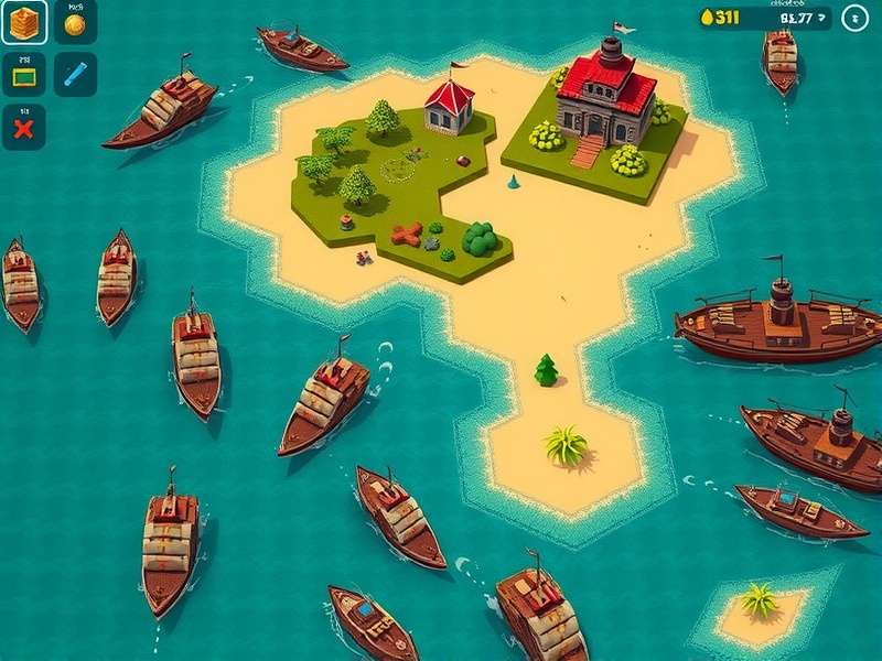 Coastal Conquerors base building and resource management interface