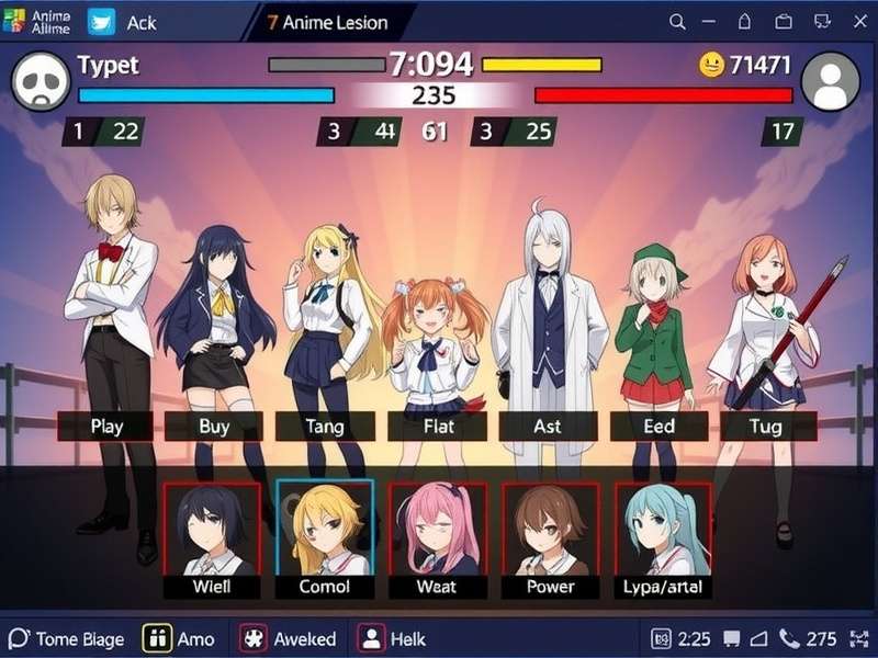 Legendary Anime Alliance character roster showing multiple anime heroes