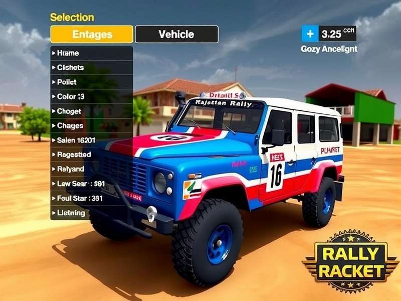 Rajasthan Rally Racket gameplay screenshot