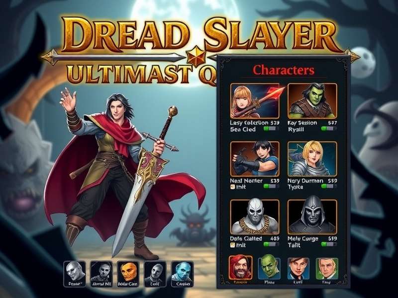 Dread Slayer Ultimate Quest game cover art showing heroic characters in fantasy setting