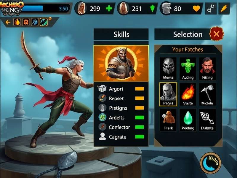 Archero Combat King skill selection interface