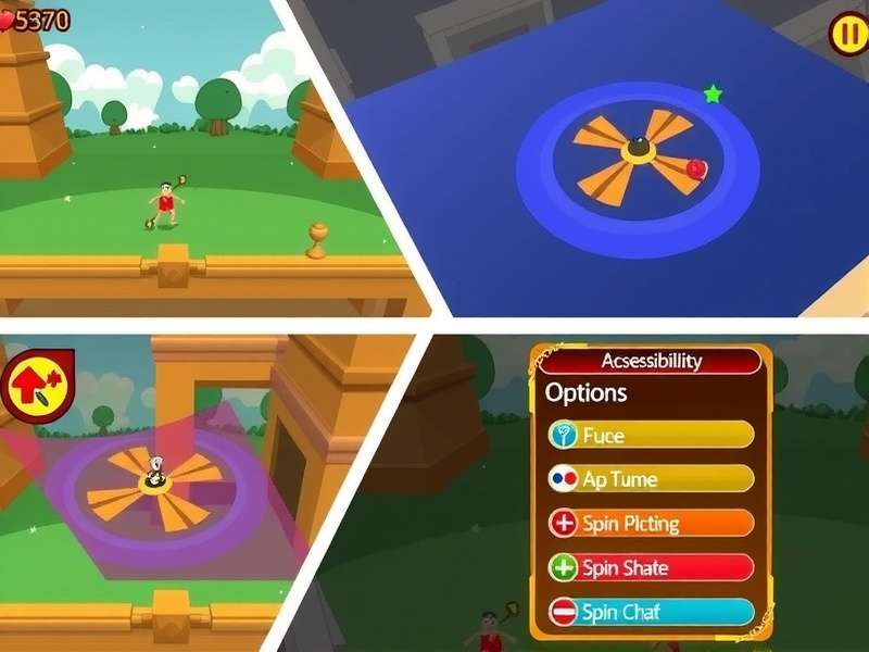 Magnificent Spin Head accessibility options menu