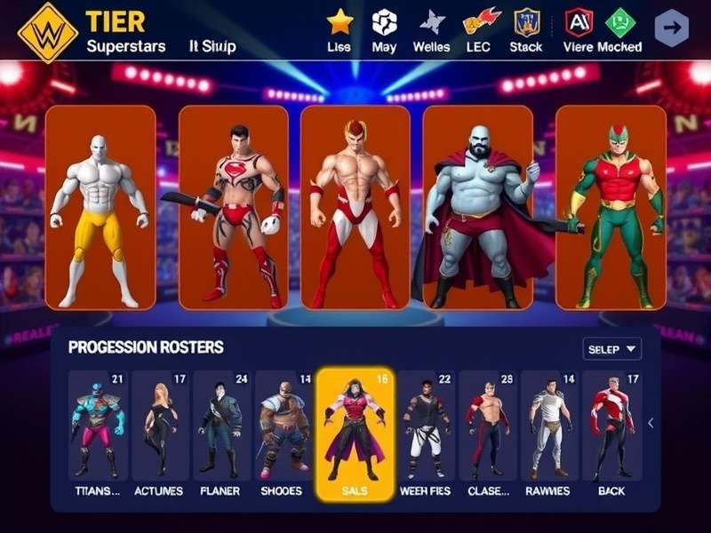 Tier Superstars progression system interface