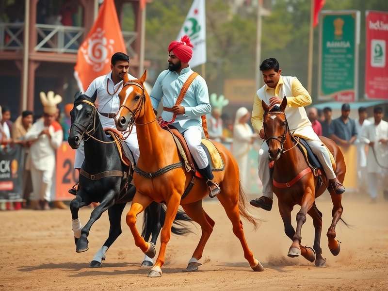 Historical depiction of Hindustani Horse from Mughal era