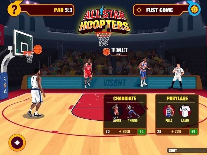 All Star Hoopsters tournament bracket display