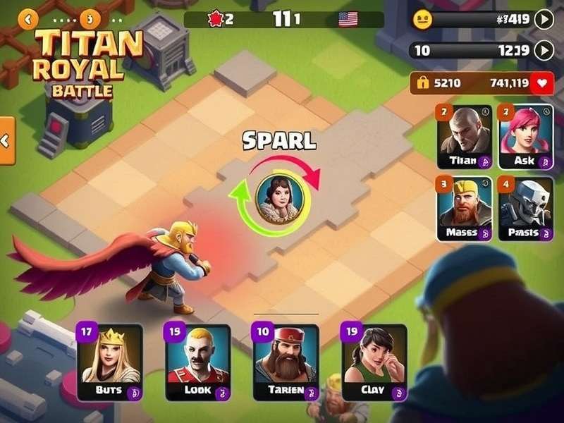 Titan Clash Royal Battle combat scene showing special abilities