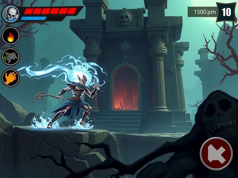 Haunted Hero Spectral Clash gameplay screenshot showing character battling spectral entity