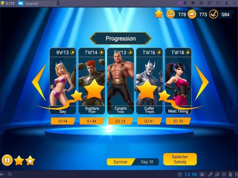 Tier Superstars gameplay screenshot showing character selection