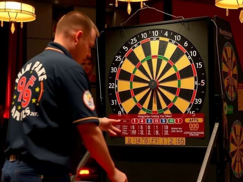 Professional Dazzling Darter player demonstrating advanced technique