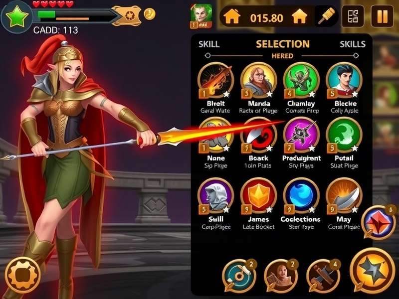 Archero Combat King character selection screen