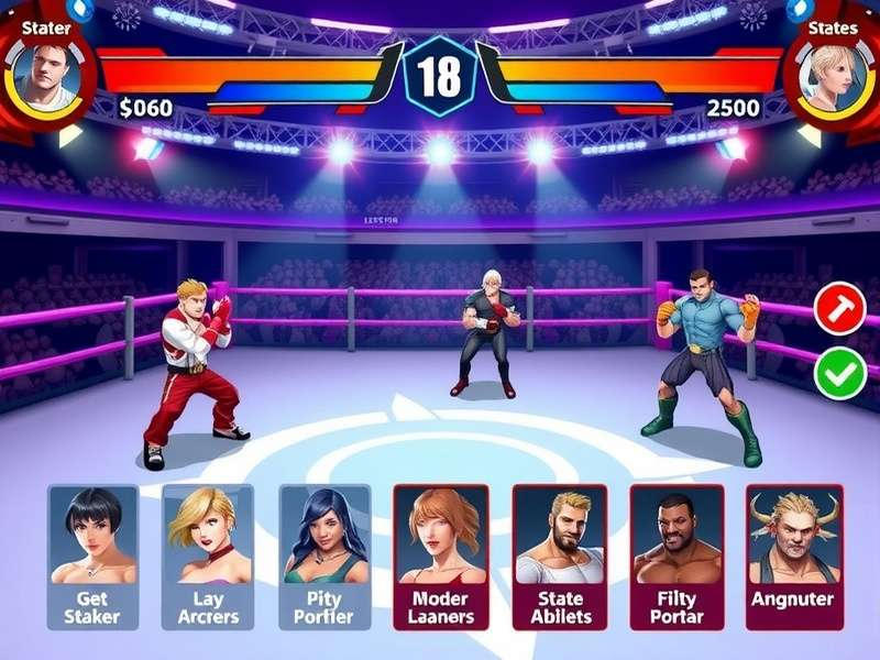 Superstar Battle character roster showing diverse fighters