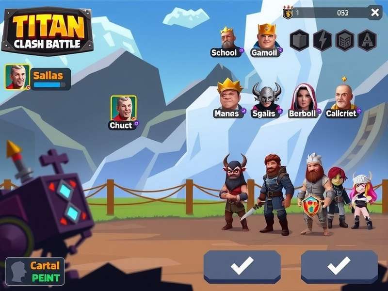 Titan Clash Royal Battle gameplay screenshot showing character selection