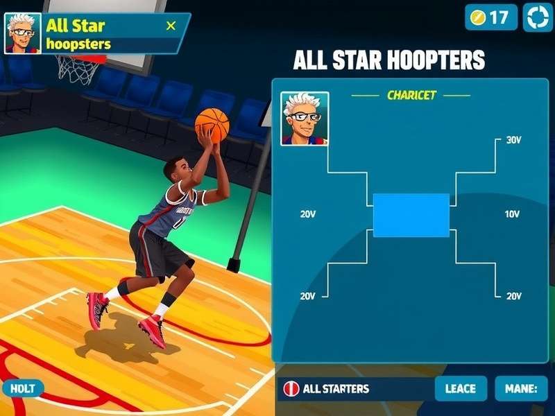 All Star Hoopsters character customization screen