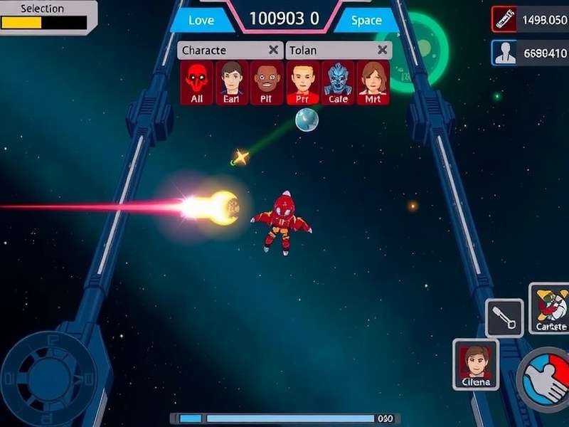 Astro Blaster Legend character selection screen