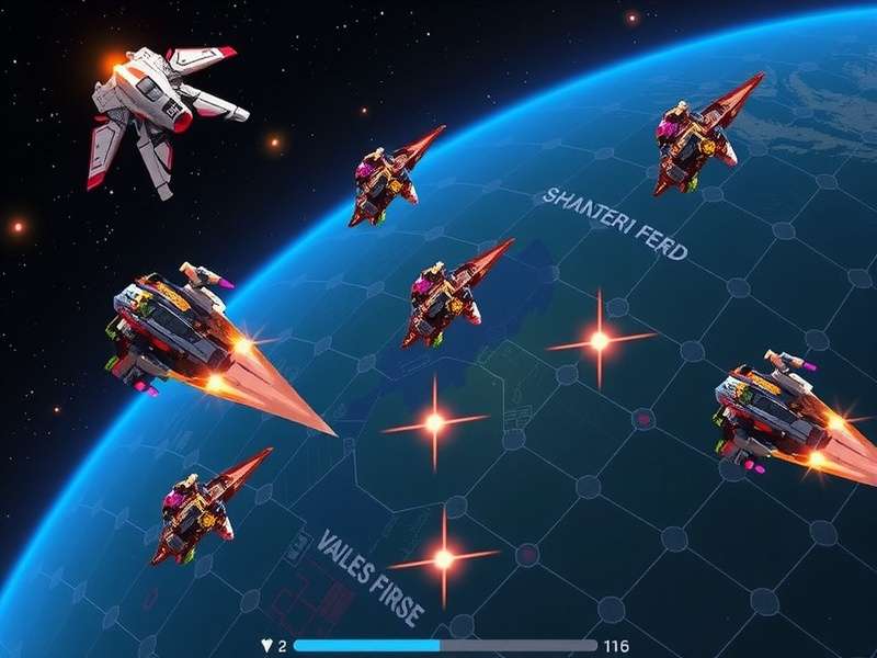 Cosmic Sky Fighters control interface and HUD