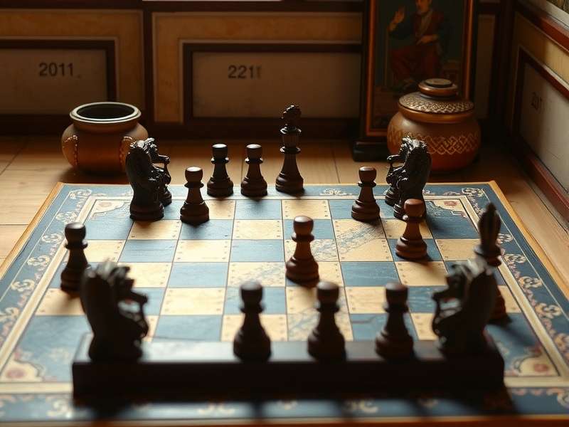 Historical depiction of Bicholim Kings being played in traditional setting