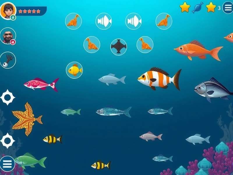 Marine Magic Master gameplay screenshot showing underwater environment