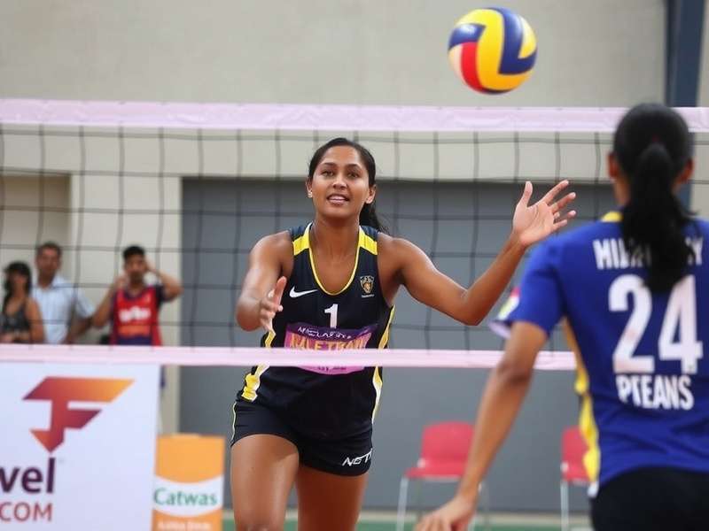 Volley Gladiators Goa in action during tournament match