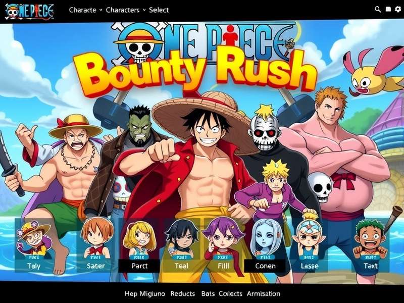 One Piece Bounty Rush character selection screen