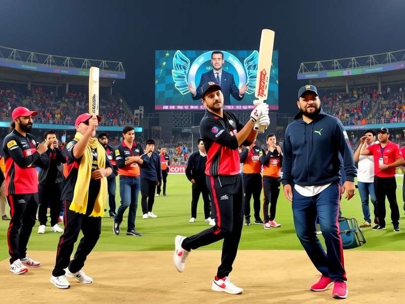 Bangalore Cricket Blasters trophy celebration