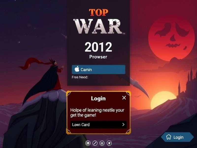 Top War browser login interface on desktop and mobile devices