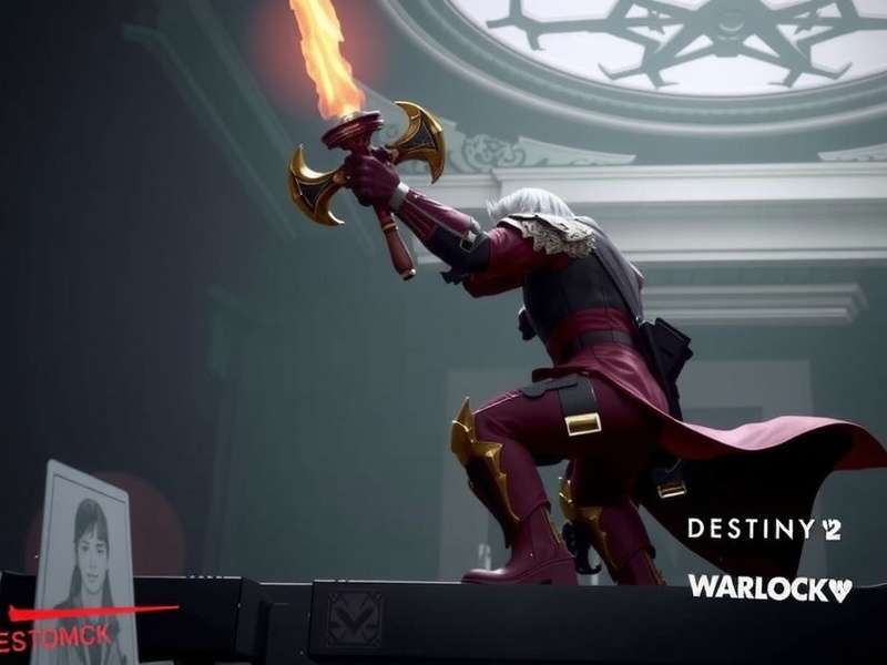 Destiny 2 Warlock in action casting a powerful Super ability