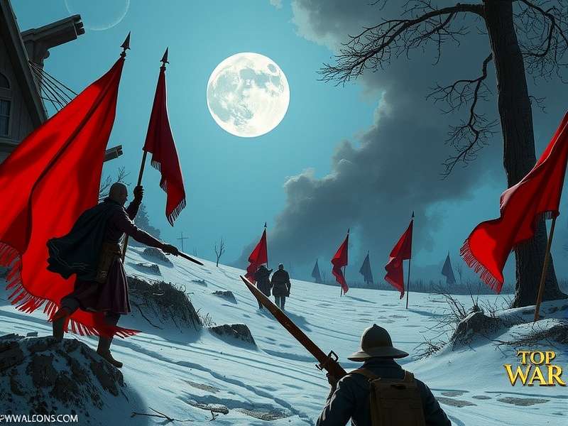 Top War gameplay showing army formations and battle strategy