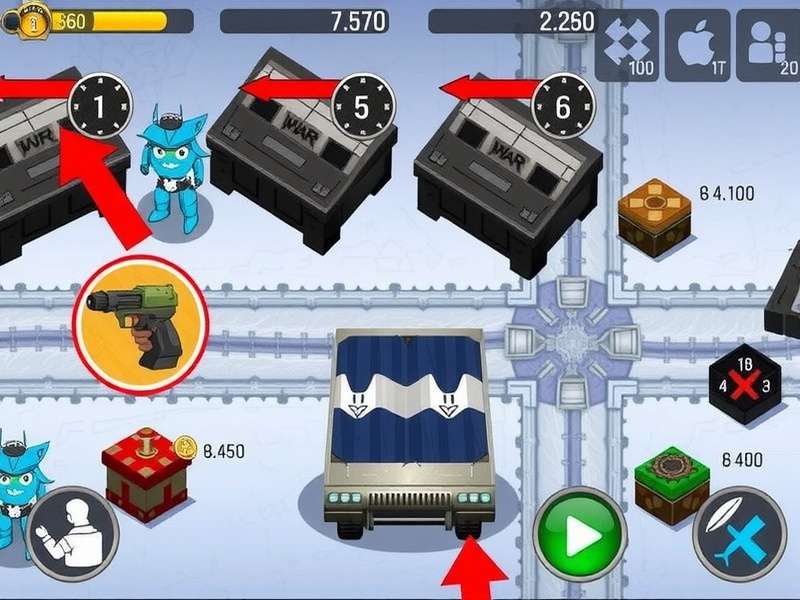 Top War gameplay strategy session on a mobile device