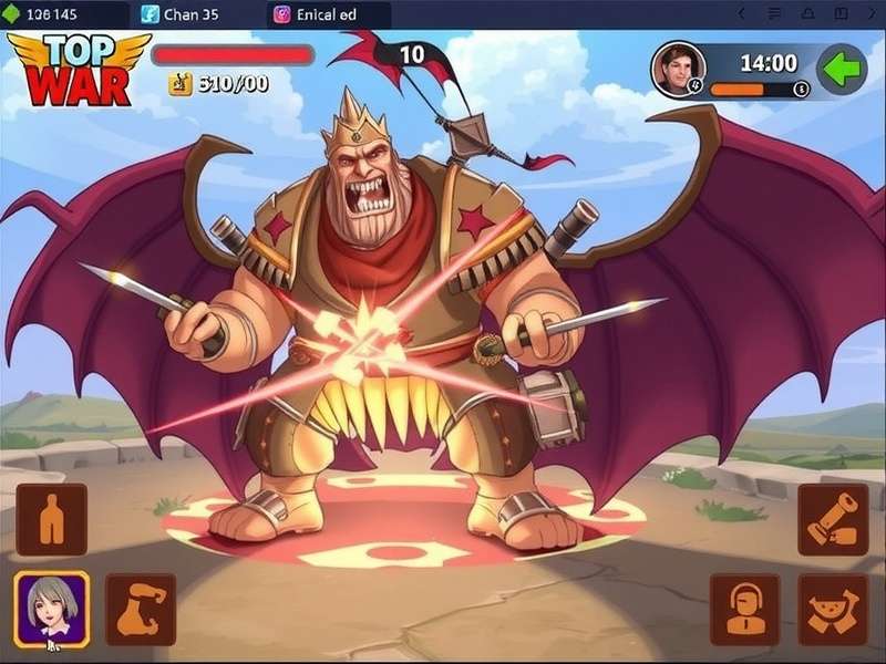 Top War battle scene showing strategic gameplay on mobile