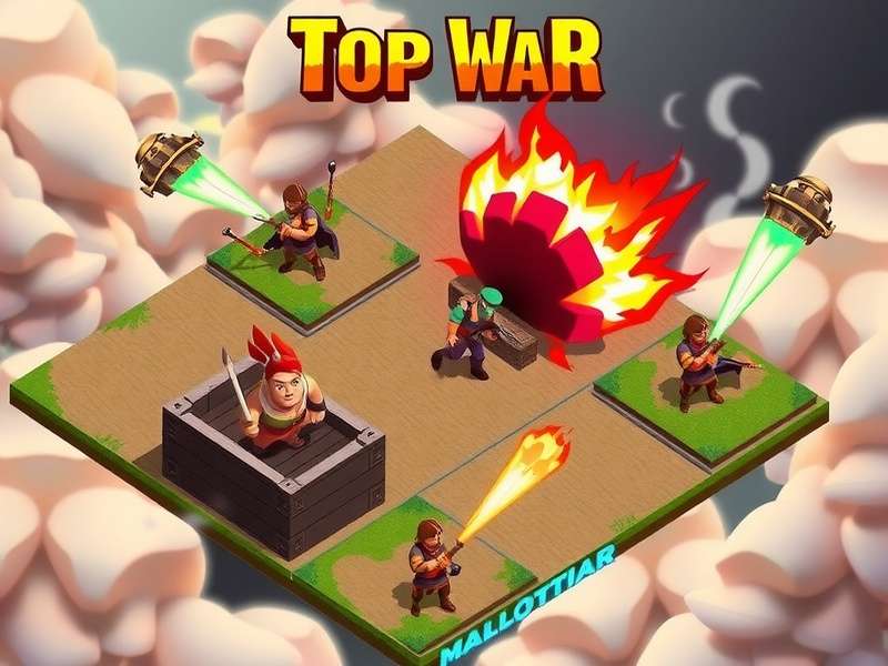 Top War Battle Game strategy session showing commanders and map
