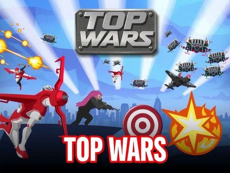 Strategic war room map with markers representing Top War gameplay