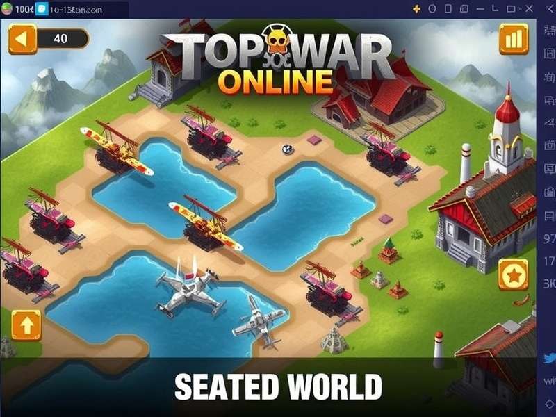 Top War PC Online battle scene showing strategic units in action