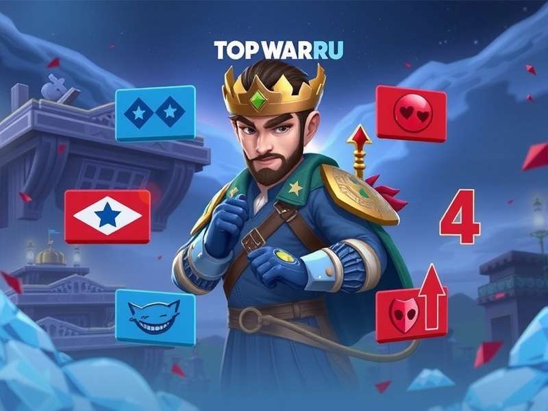 Top War Ru Battle Scene showing strategic warfare interface