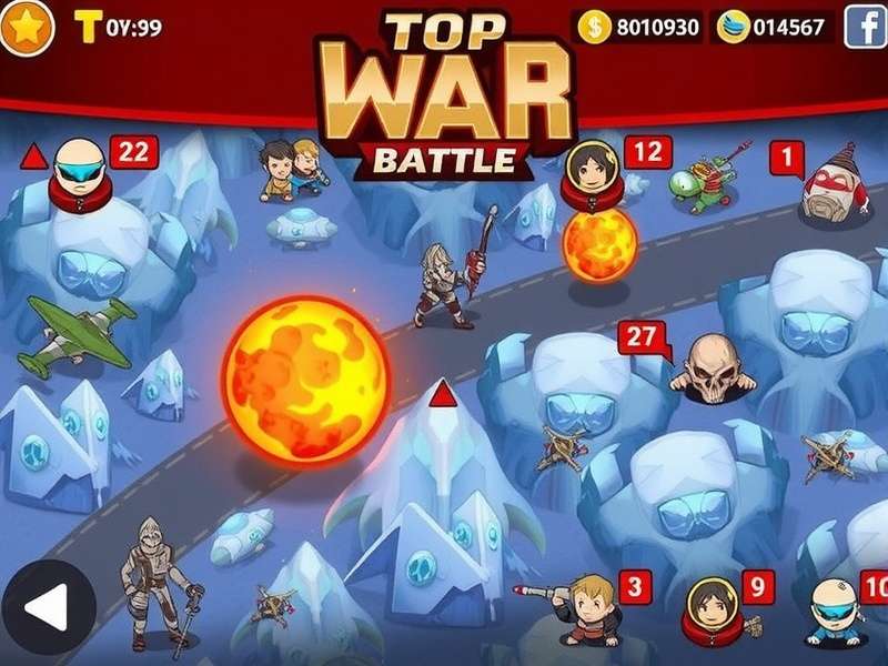 Top War Battle Game epic battlefield scene with armies clashing