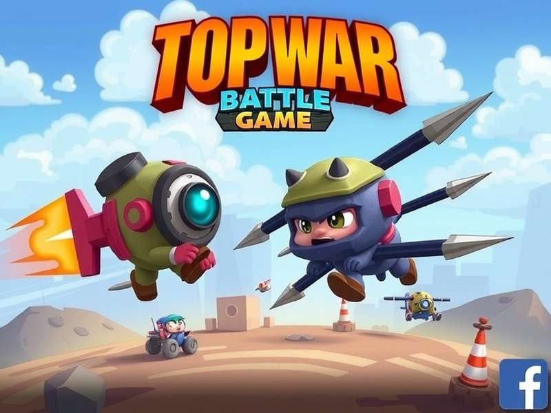 Top War Battle Game Interface on Facebook showing alliance chat and strategy maps