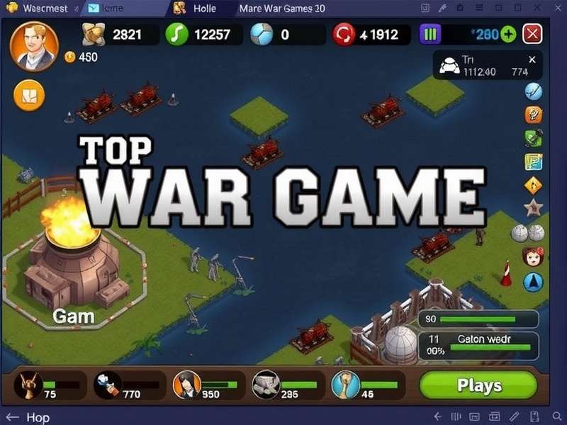 Top War gameplay screen showing strategy map