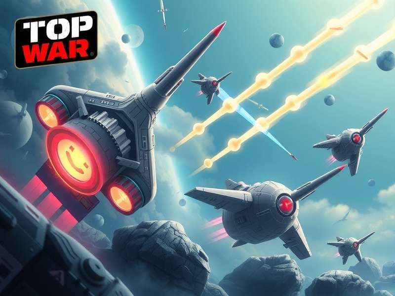 Top War game main screen showing base and heroes