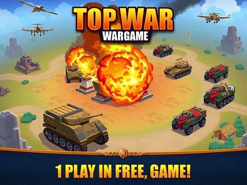 Top War game battle scene showing strategic troop deployment