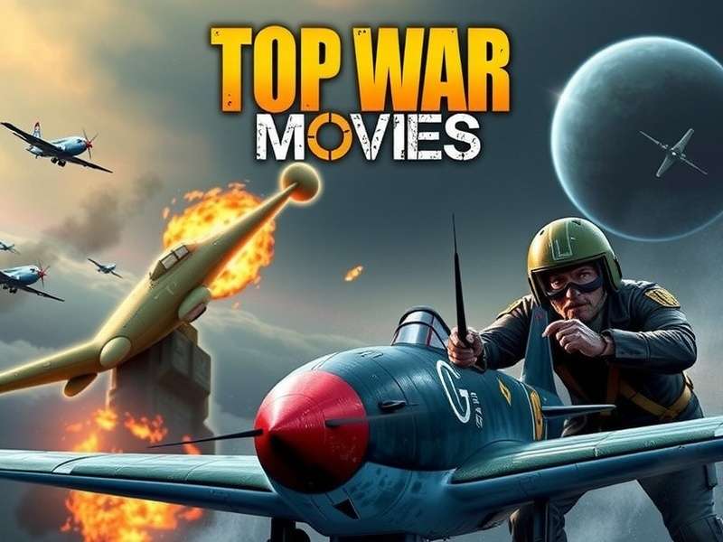 War movie scene with soldiers in action