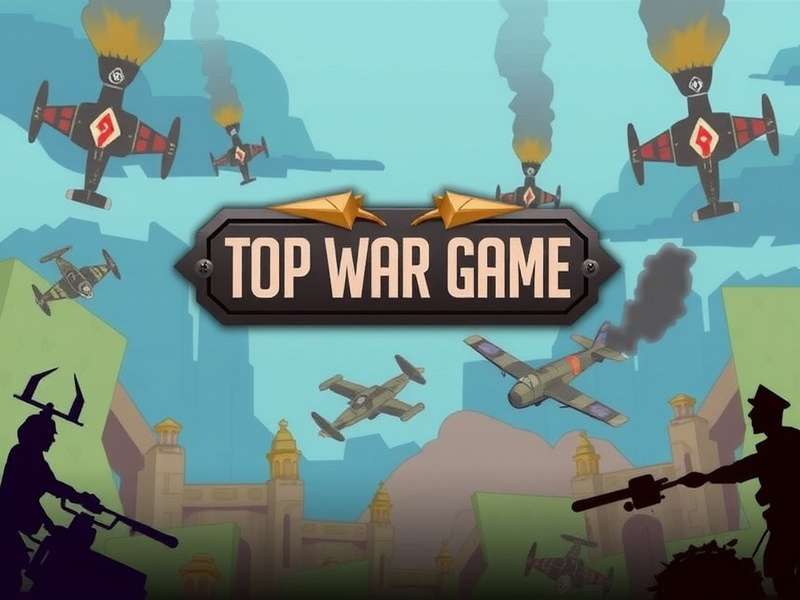 Top War Game Official Site – epic battle scene with warriors and golden emblem