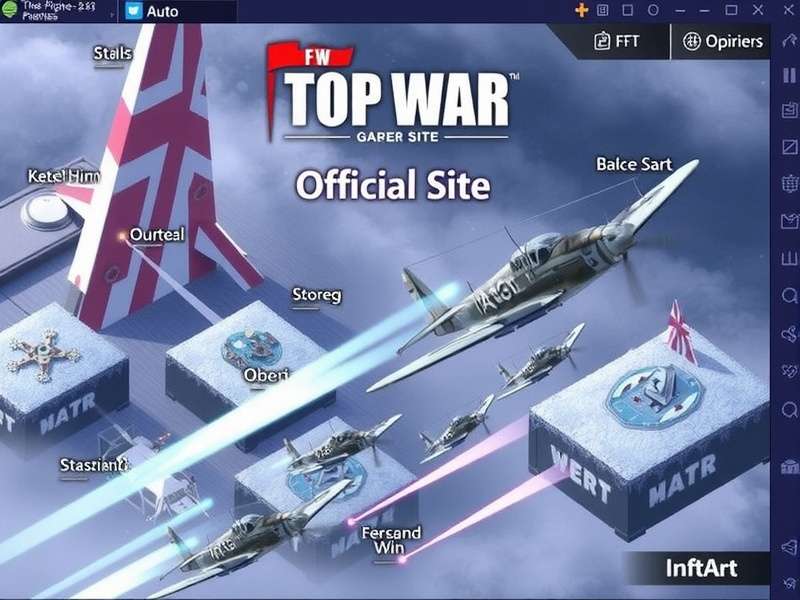 Top War official game battlefield overview showing base layout and hero units