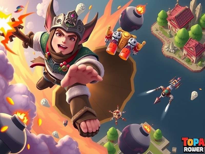 Top War game overview showing epic battle scene with heroes and armies