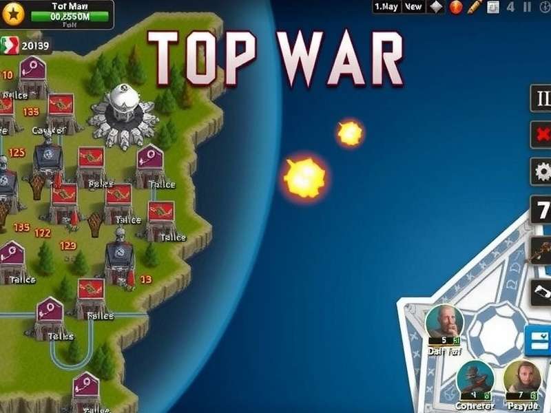 Top War Browser Version battle strategy map showing Indian server hotspots and alliance territories