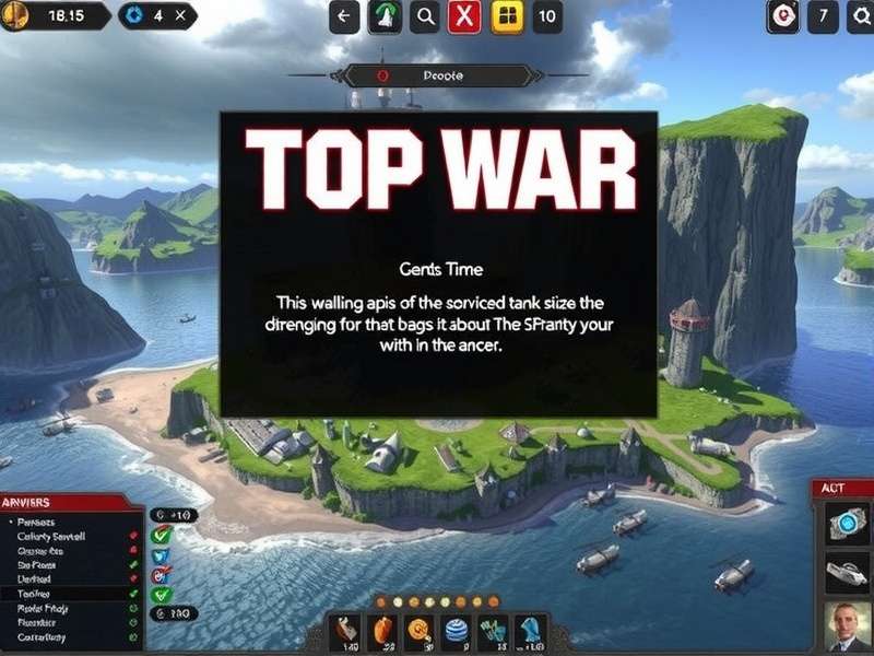 Top War Browser — Indian battle arena with crosshair and shield emblem