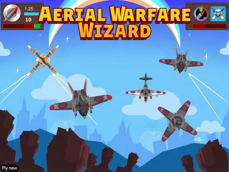 Aerial Warfare Wizard commanding air fleet in Top War with fighter jets and helicopters